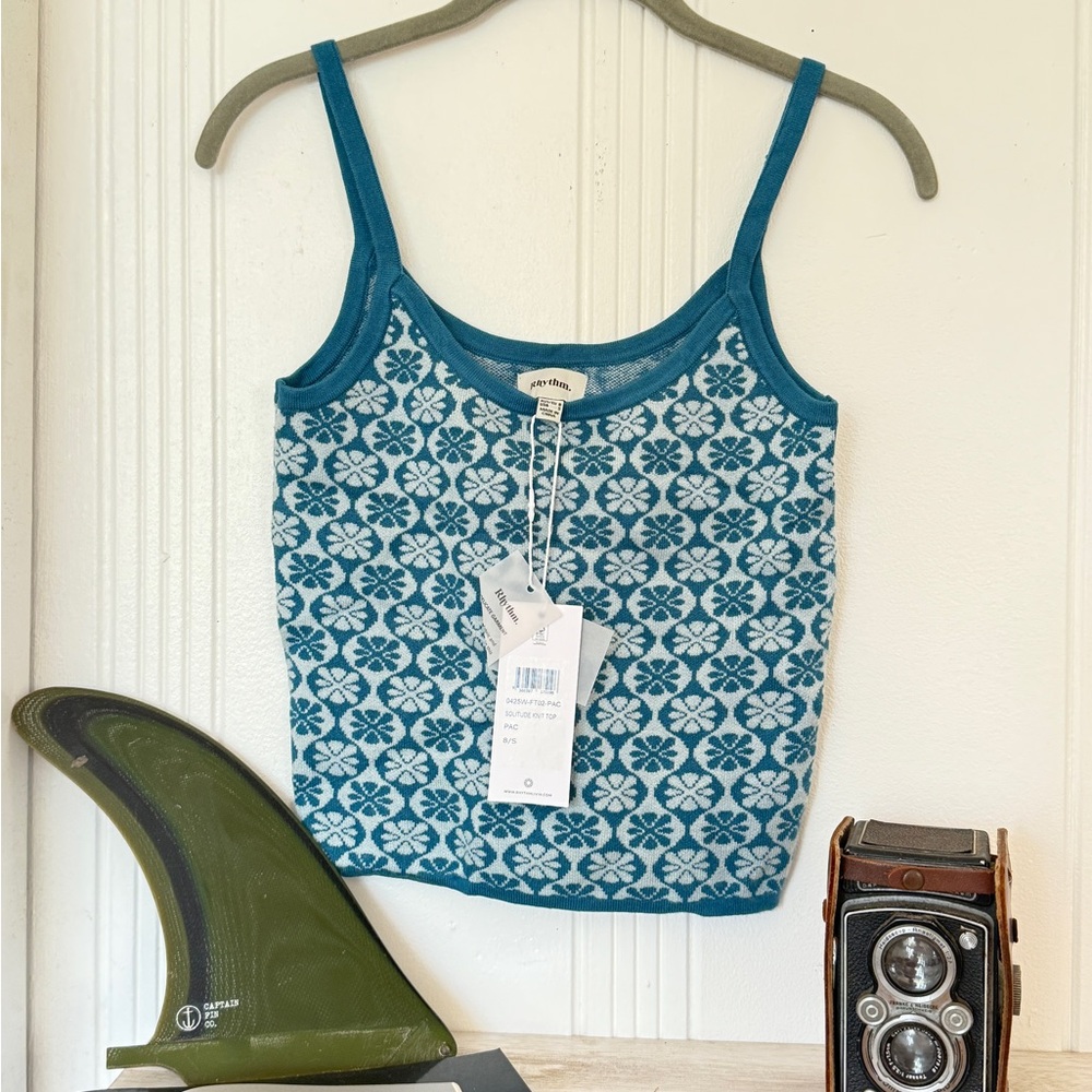 Rhythm Blue and White Patterned Camisole